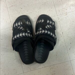 Kappa Black and White Slide Sandals